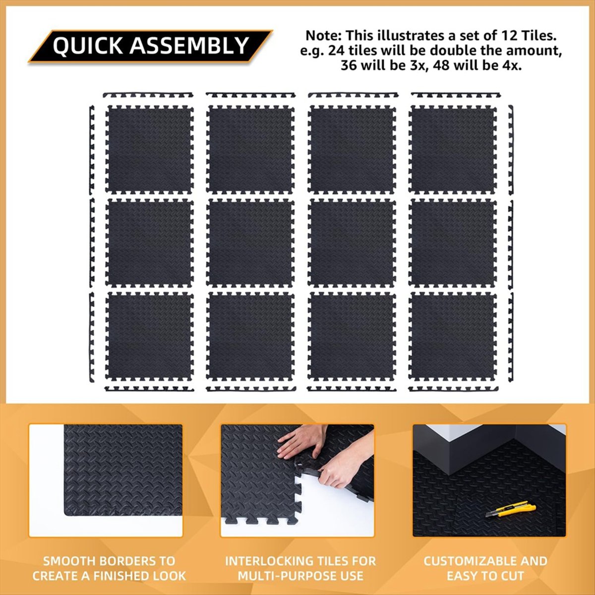 Yoga Mat - New arrival 12 Pack Floor Exercise