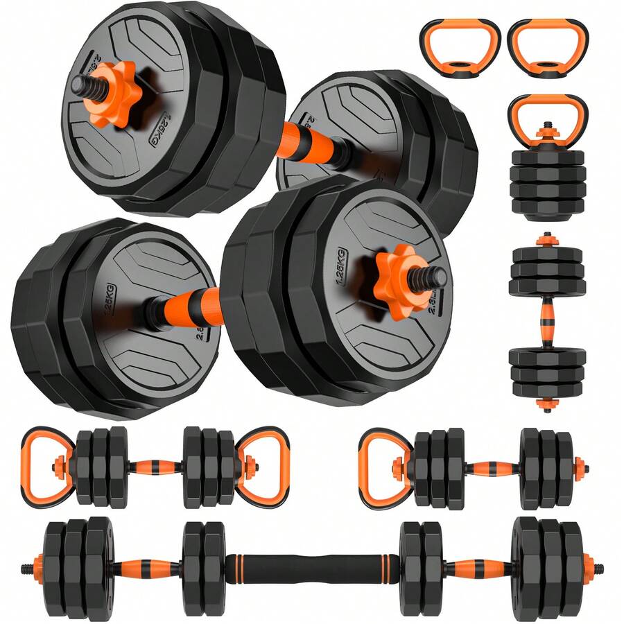 Dumbbell Set - 44lb 6-In-1 Adjustable Dumbbells Set Free