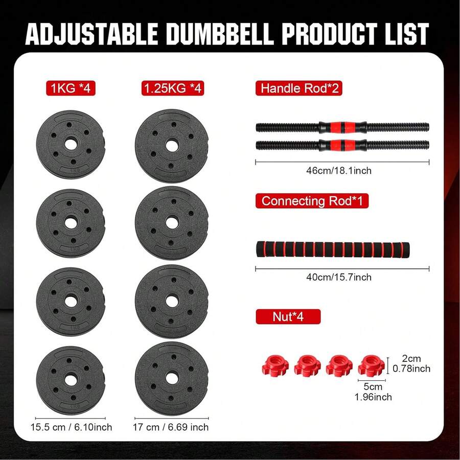 22lbs Free Weight Set With Con - Dumbbell Set recension och pris