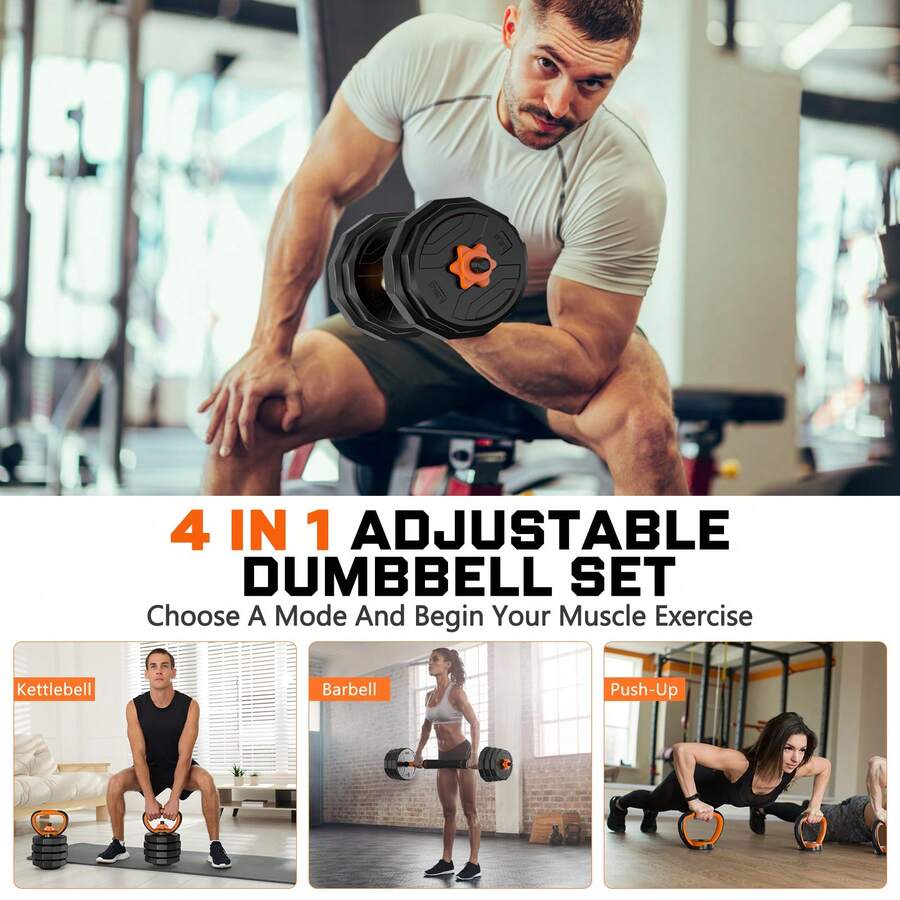 44lb 6-In-1 Adjustable Dumbbel - Dumbbell Set recension och pris