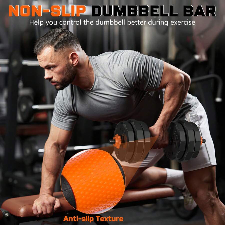44lb 6-In-1 Adjustable Dumbbel - Dumbbell Set recension och pris