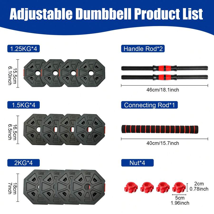 Adjustable Weights Dumbbells S - Dumbbell Set recension och pris